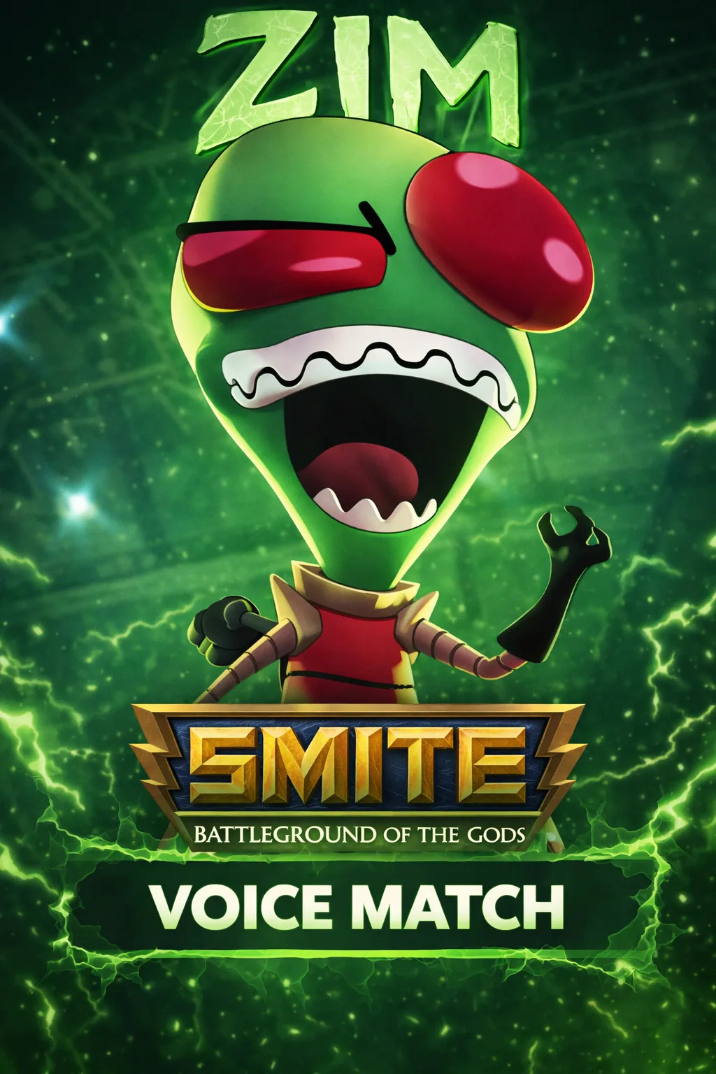 Poster for Invader Zim voice match in Smite